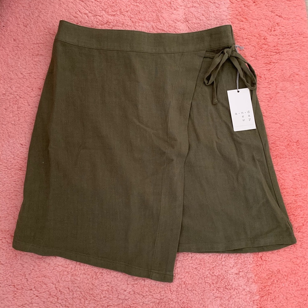 Olive green skirt